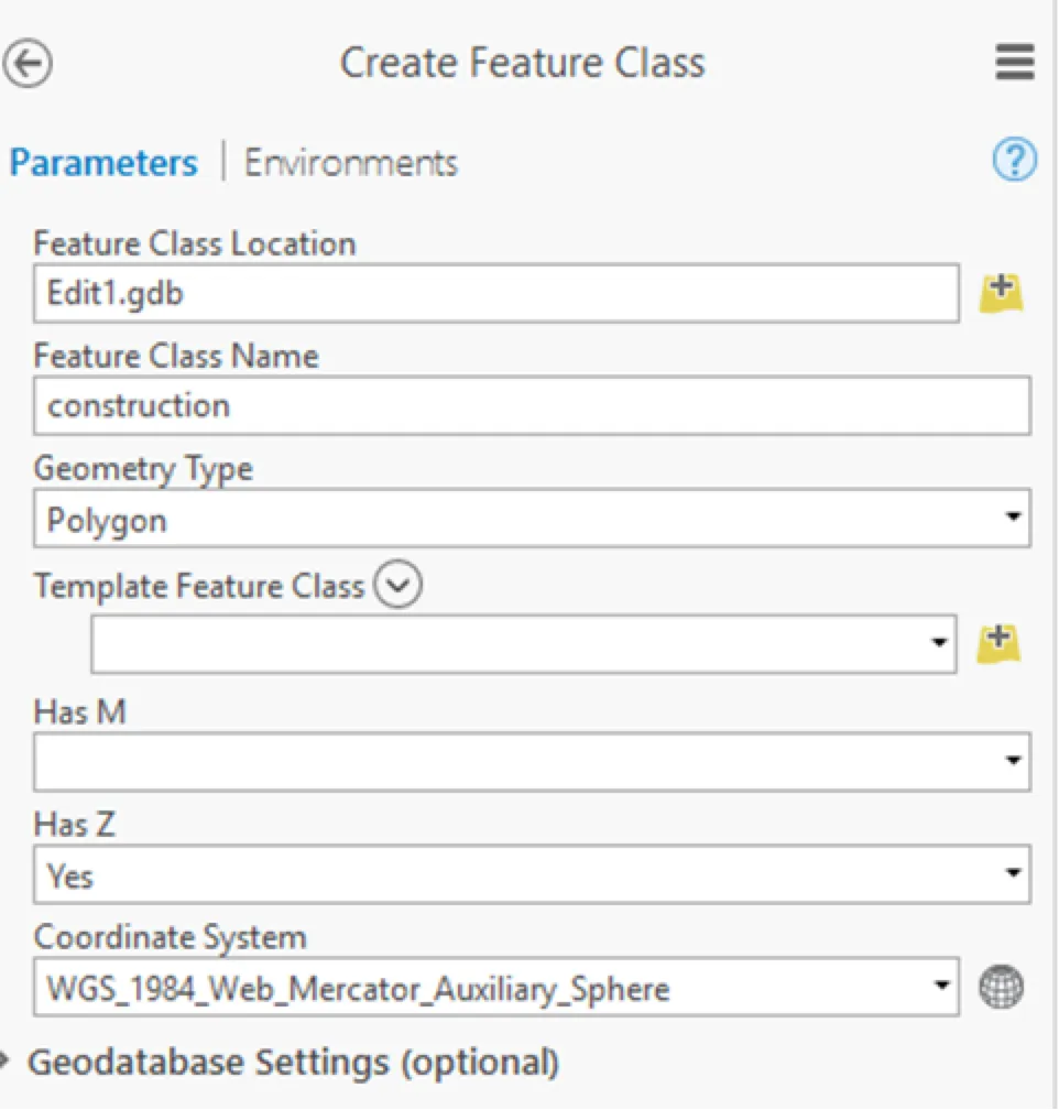 Name your feature class