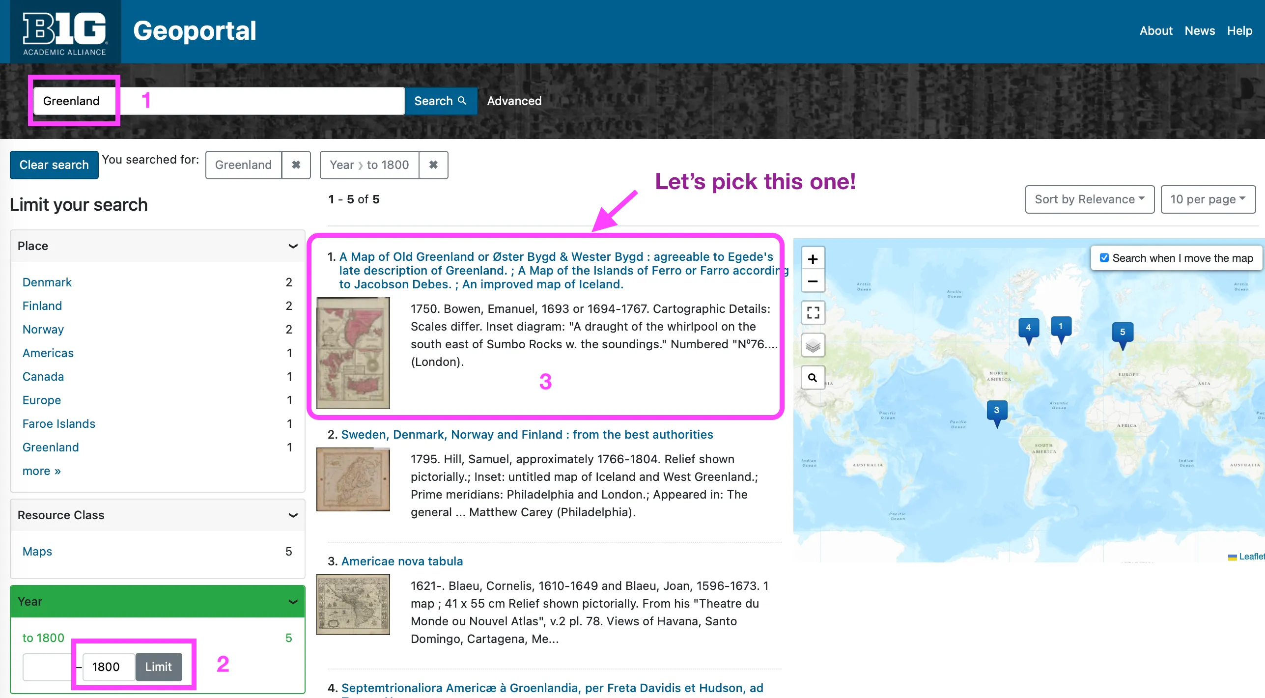 Greenland Map Search