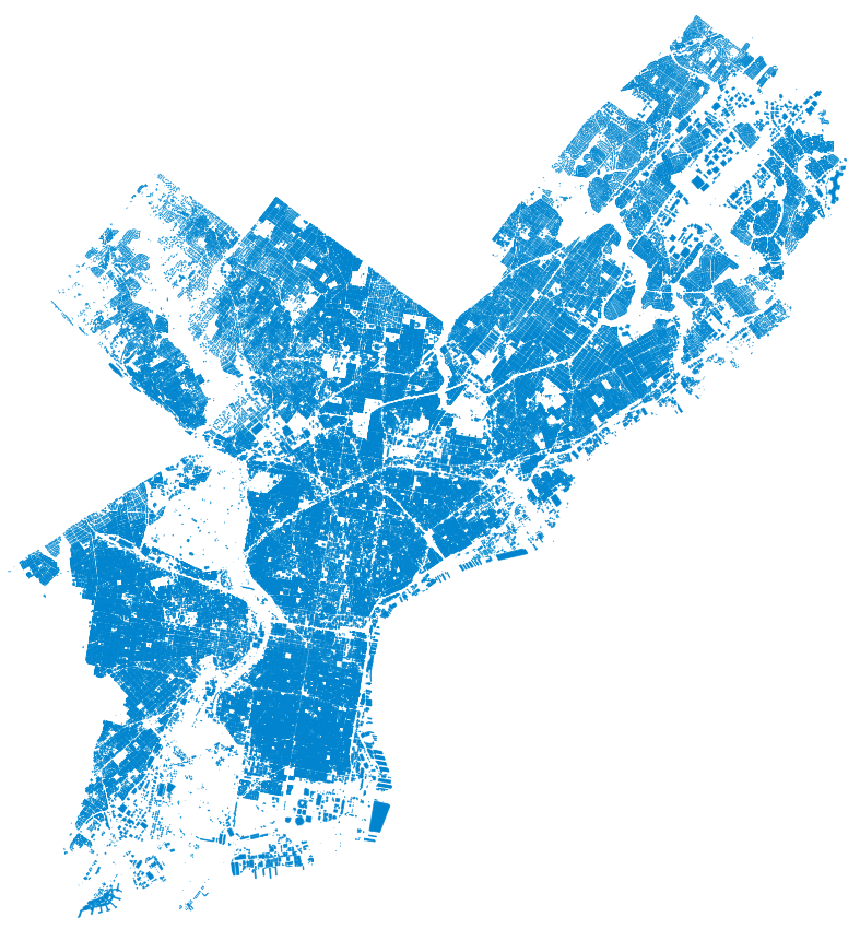 Philadelphia building footprints dataset