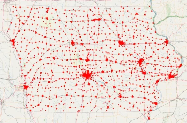QGIS web service display
