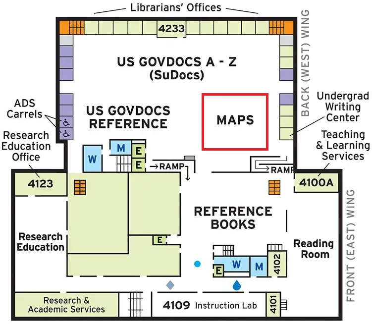 map of library