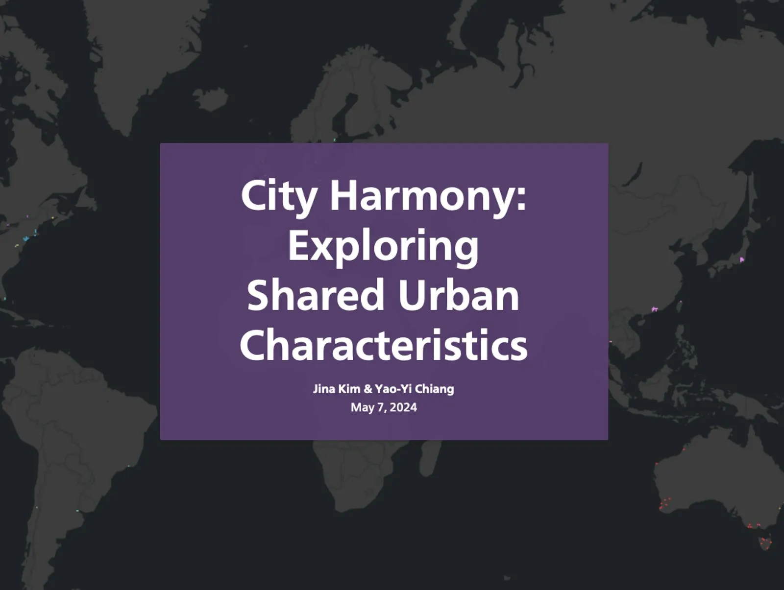 City Harmony: Exploring Shared Urban Characteristics