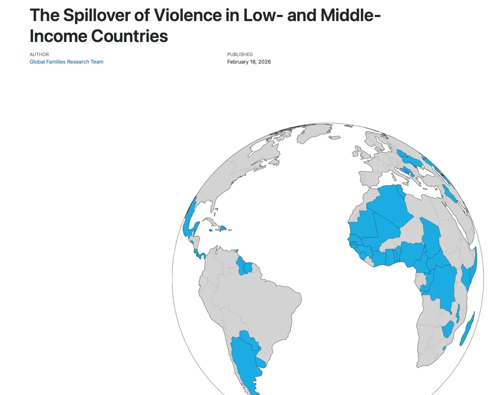 The Spillover of Violence in Low- and Middle-Income Countries