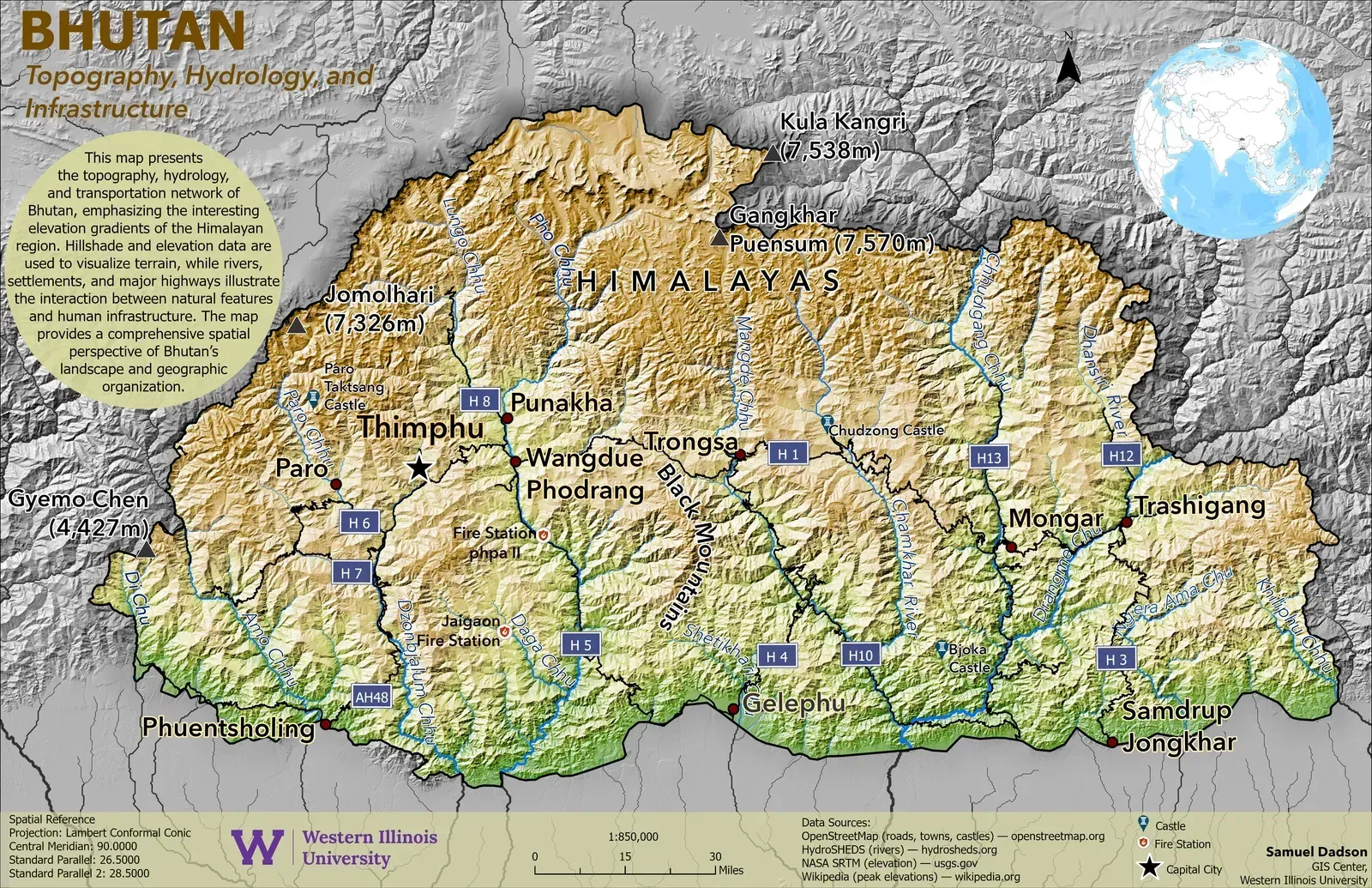 Bhutan: Topography, Hydrology, and Infrastructure